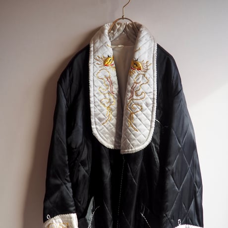 50〜60s chinese embroidered quilt jacket (BK)