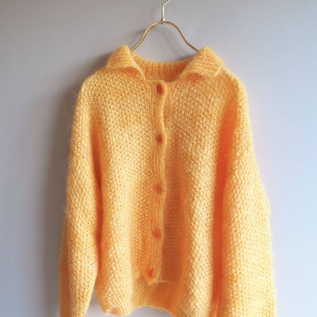 vintage orange mohair cardigan