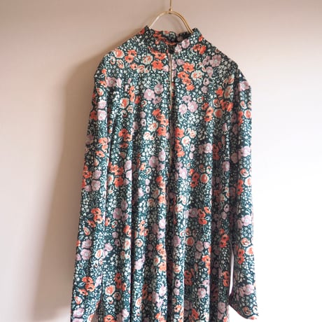 70s floral house maxi dress