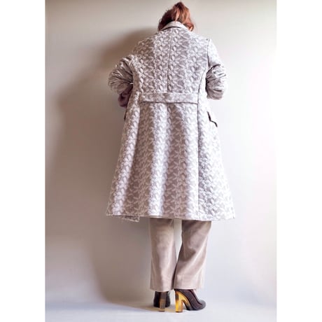 60s double knit floral coat