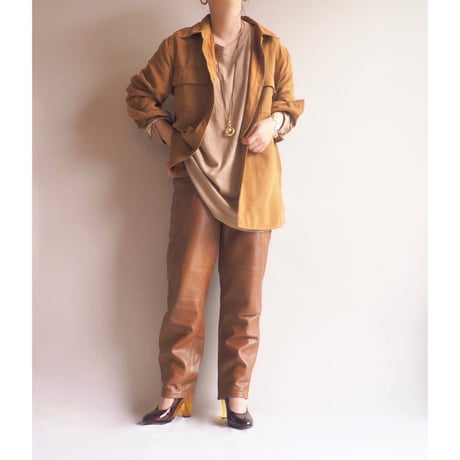 "White Stag"  brown faux suède shirts
