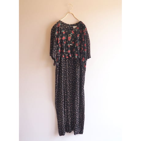 vintage floral s/s maxi dress