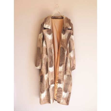 70s〜 abstract faux fur coat