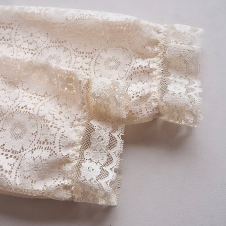 70s "Tumbleweeds" ruffle lace blouse