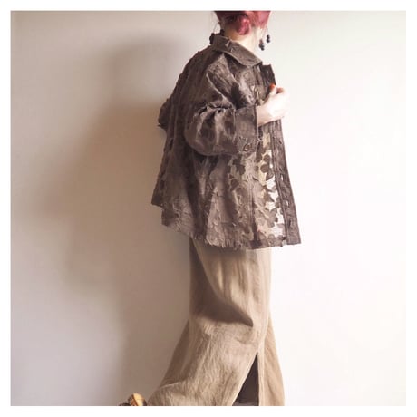 "westbound" abstract floral embroidered sheer blouse