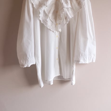 vintage ruffle lace collar blouse