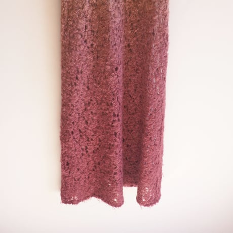 vintage sleeveless gradation knit maxi dress