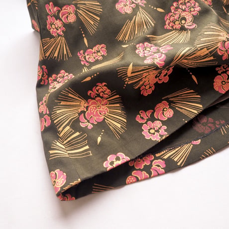 70s floral abstract maxi skirt