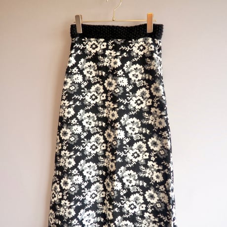 70s floral tapestry maxi skirt