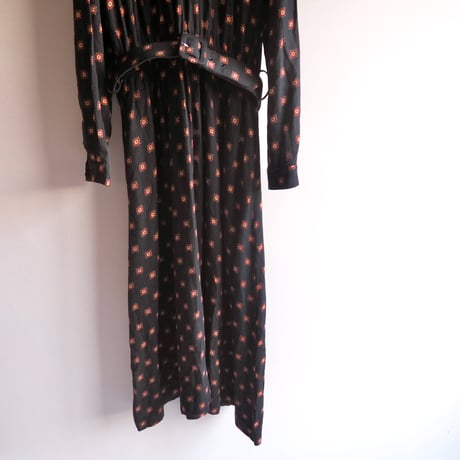 80s "Jos.A.Bank" abstract design midi dress