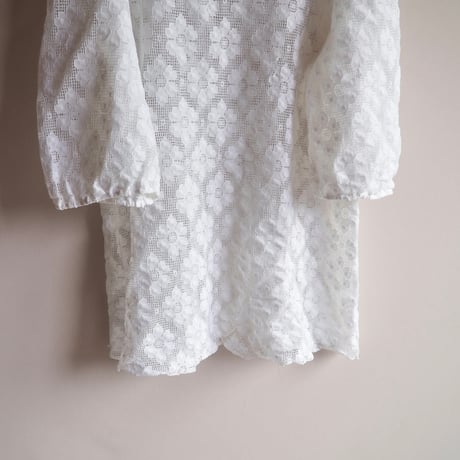 vintage puff sleeve lace blouse