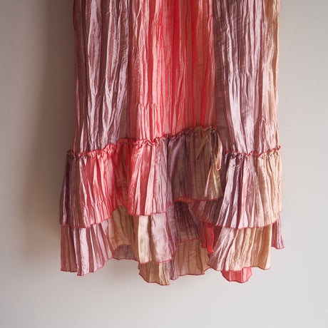 vintage iridescent gradation maxi skirt
