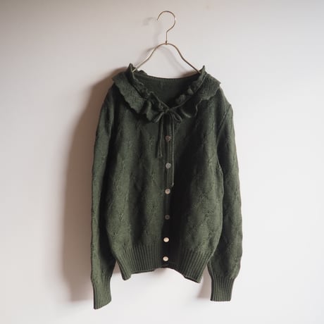 vintage ruffle folk cardigan