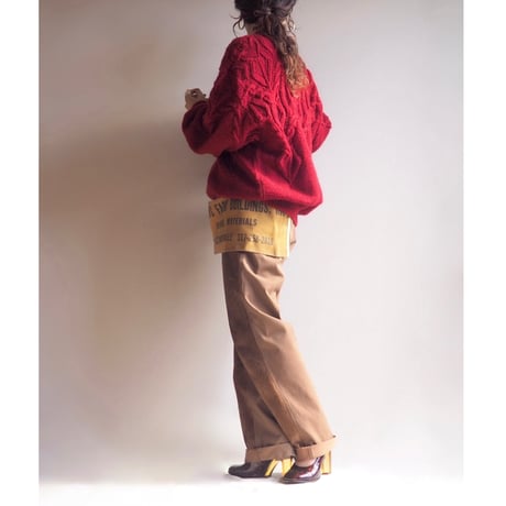vintage design cable sweater