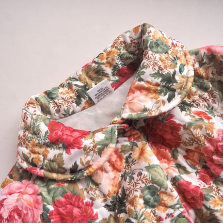 70〜80s floral quilted coat