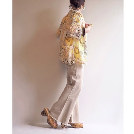 vintage abstract print blouse