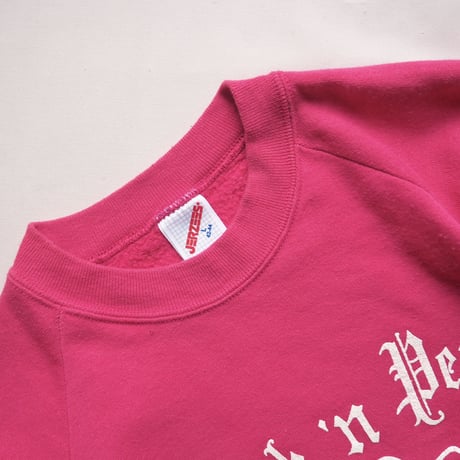 80s "JERZEES" vivid pink print sweat