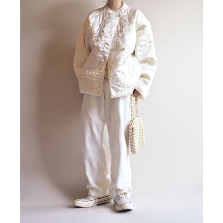 "Lord&Taylor" floral satin quilted jacket