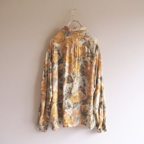 vintage floral gather blouse