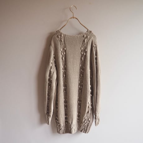 vintage popcorn oversized design sweater