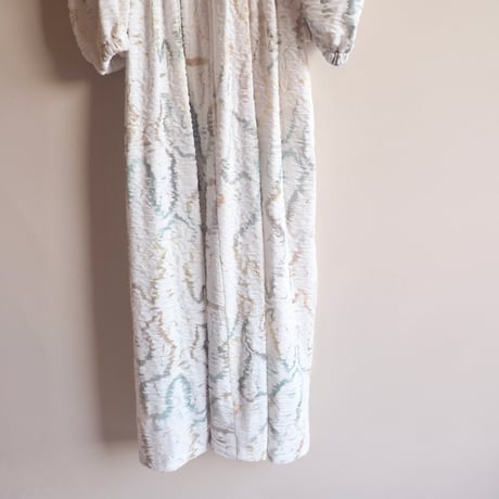 70〜80s "david brown" abstract textured maxi dress