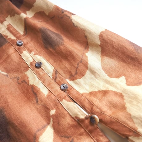 abstract print linen maxi skirt