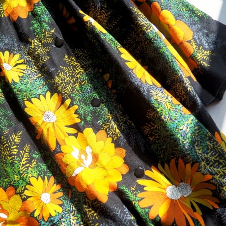 70s floral lace house coat