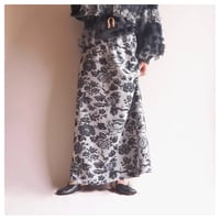 70s "Paula Brooks" floral knit maxi skirt