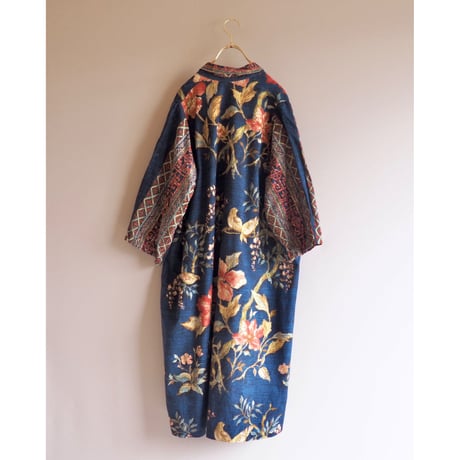 vintage floral cotton midi dress