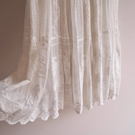 70〜80s lace tiered maxi skirt