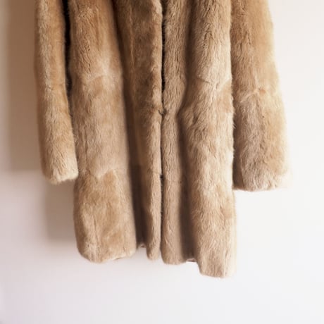 60s real fur back strap jacket