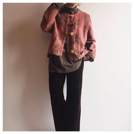 made in Nepal dragon design cropped jacket