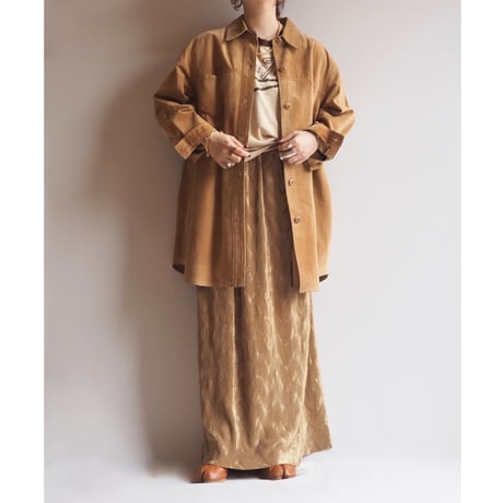 made in USA micro pleated maxi skirt
