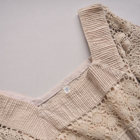 70s mexican crochet maxi dress