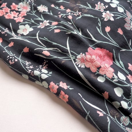 vintage floral balloon sleeve midi dress