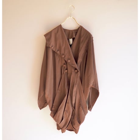 vintage asymmetry design shirt jacket
