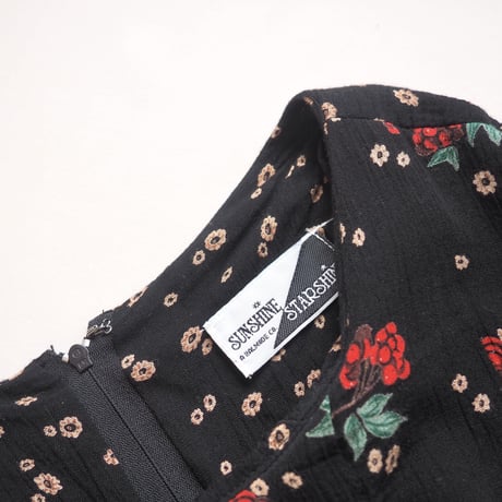 vintage floral s/s maxi dress