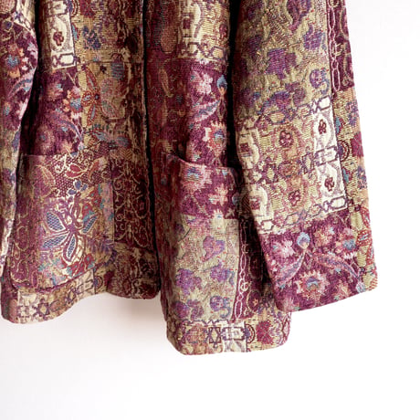 "Studio Works" floral tapestry jacket