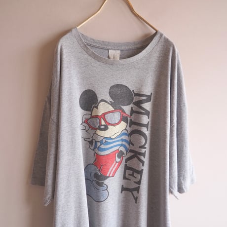 90s〜 oversized fade mickey t-shirts
