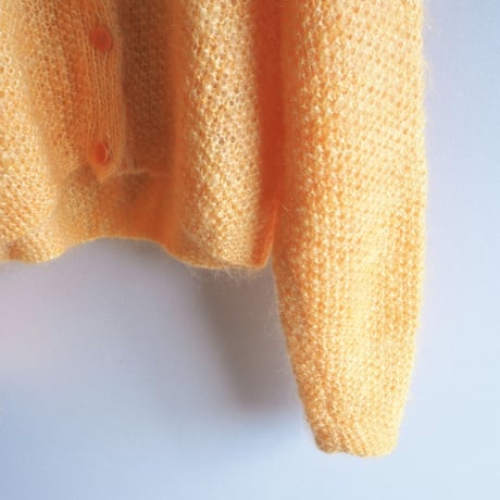 vintage orange mohair cardigan