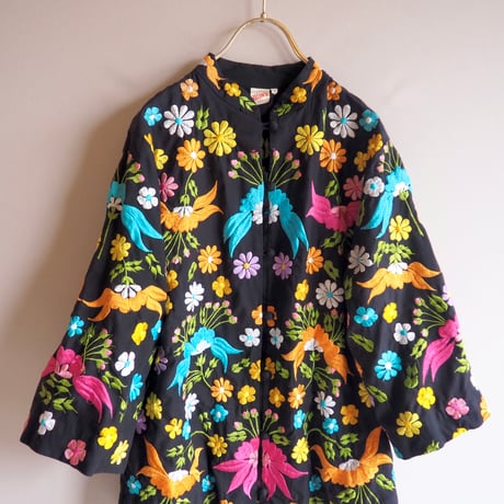 70〜80s "Dion's" floral embroidered jacket