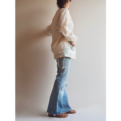 "Morilem" lace ruffle blouse