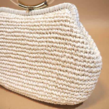 50s white plastic handle bag