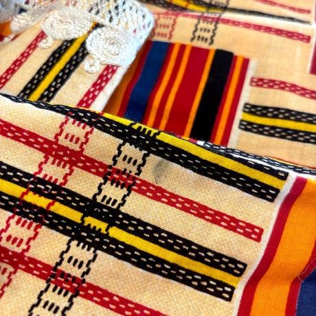 vintage african batik embroidered blouse