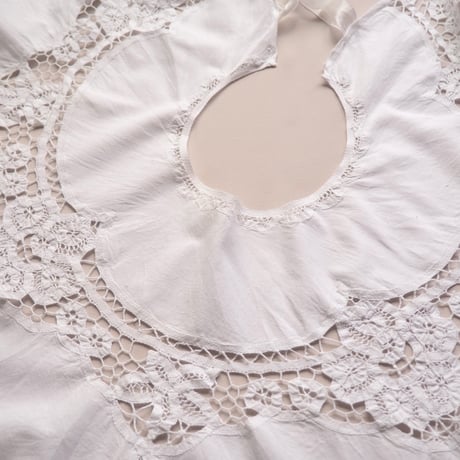 60〜70s battenberg lace collar cape