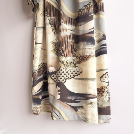70s landscape painting maxi dress