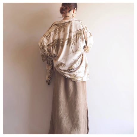 "Puritan" landscape print s/s rayon blouse