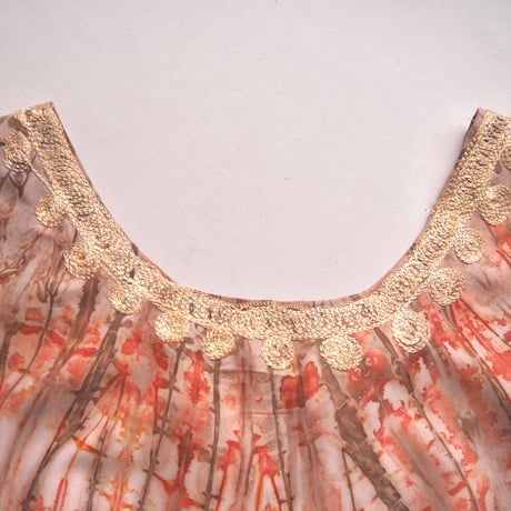 vintage embroidered tie dye kaftan dress