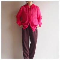 vintage plaid sheer ruffle blouse