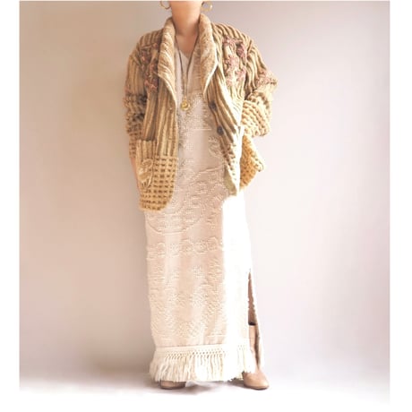 "Sandy Starkman" floral chenille art jacket